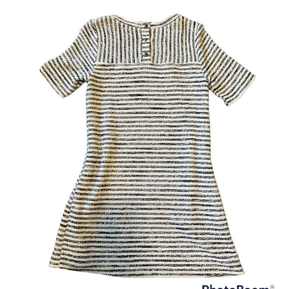 BCBGeneration Womens Shift Dress size XS Black Knit Textured Striped - Picture 5 of 5
